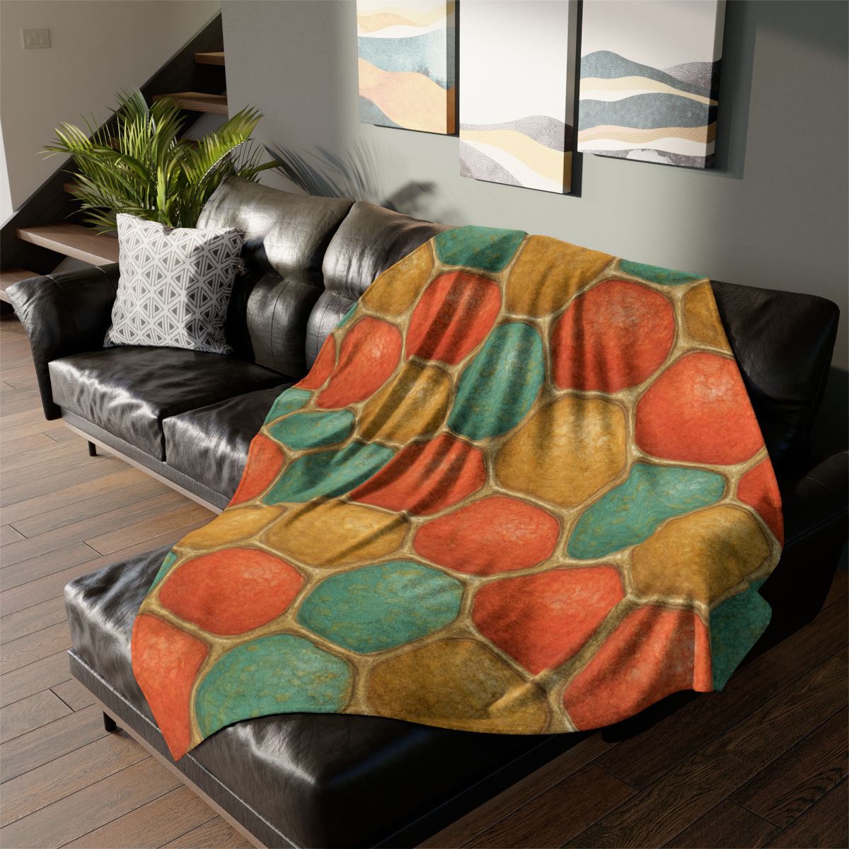 Pod Cluster Mosaic stylish throw blankets