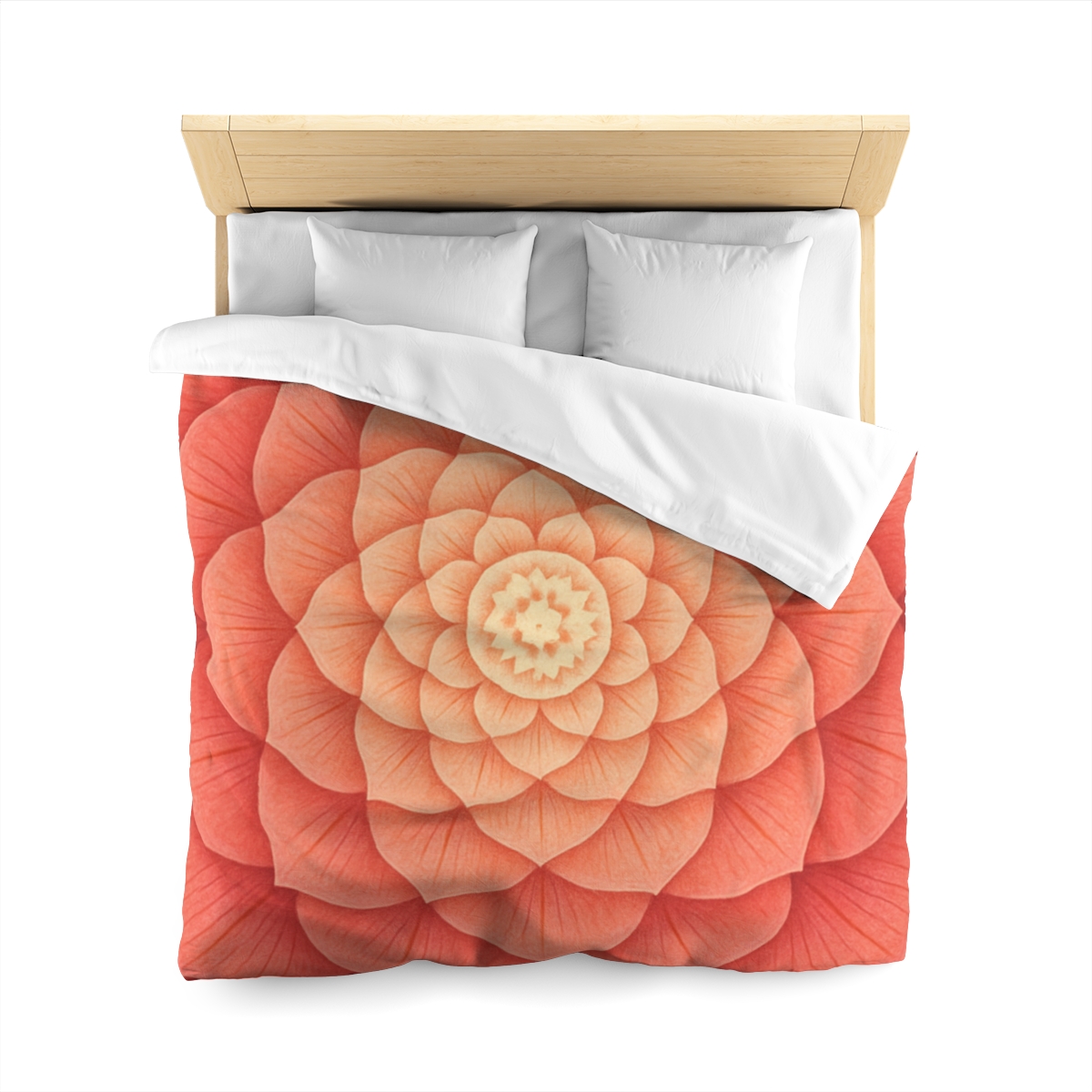 Petal Spiral Mandala designer printed duvets