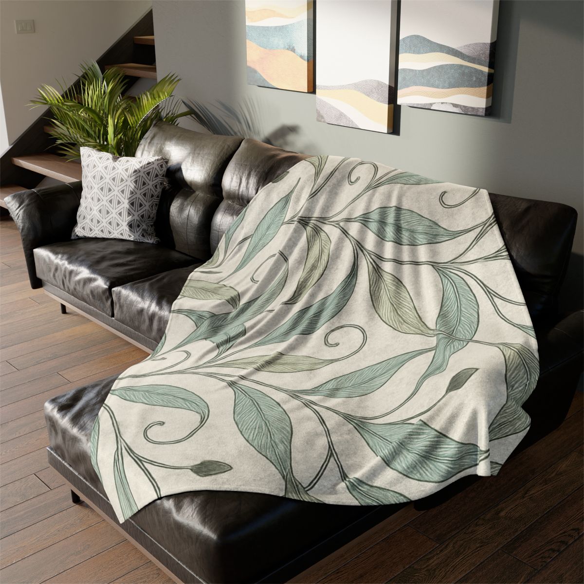Vein Script Lattice soft fleece blankets