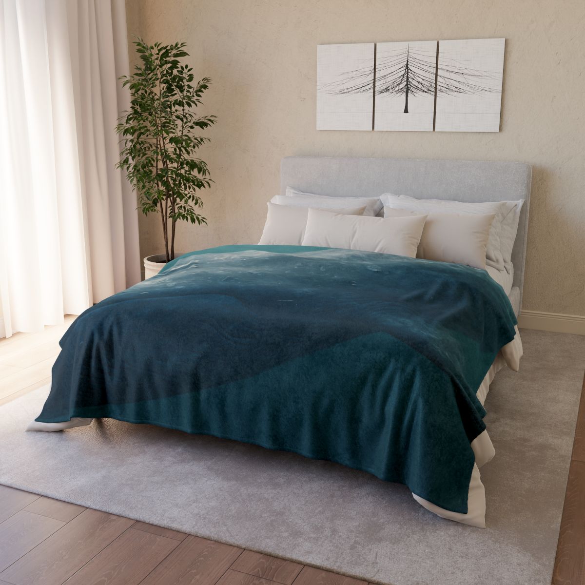 Ocean Song Blue Whale soft fleece blankets