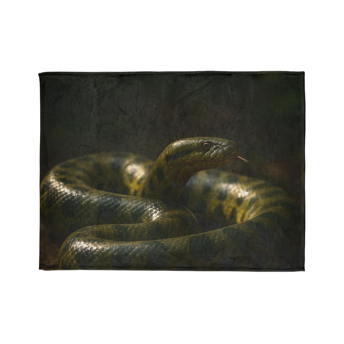 Shadow Ribbon Green Anaconda warm winter blankets