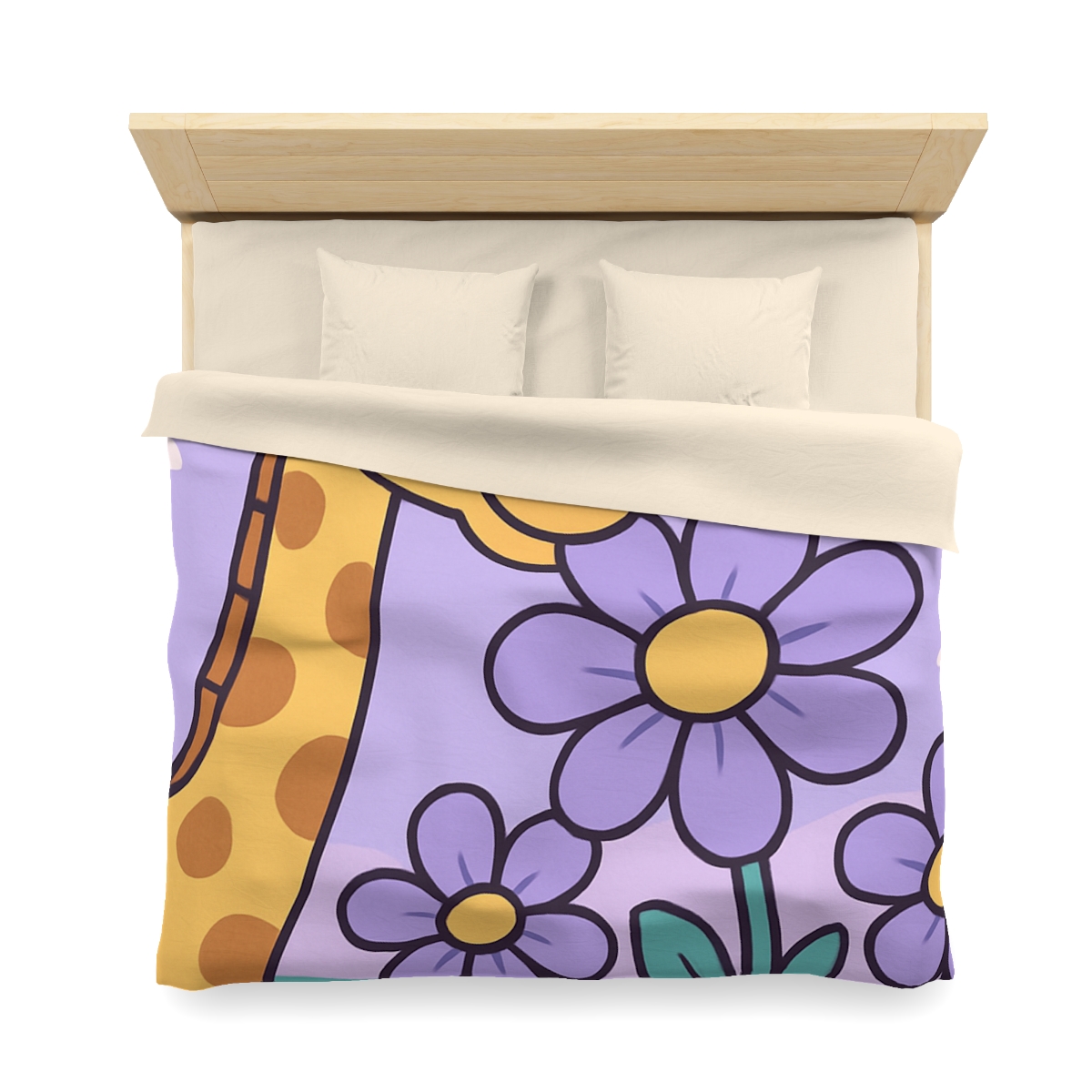 Galaxy Garden Giraffe personalized bedding duvets