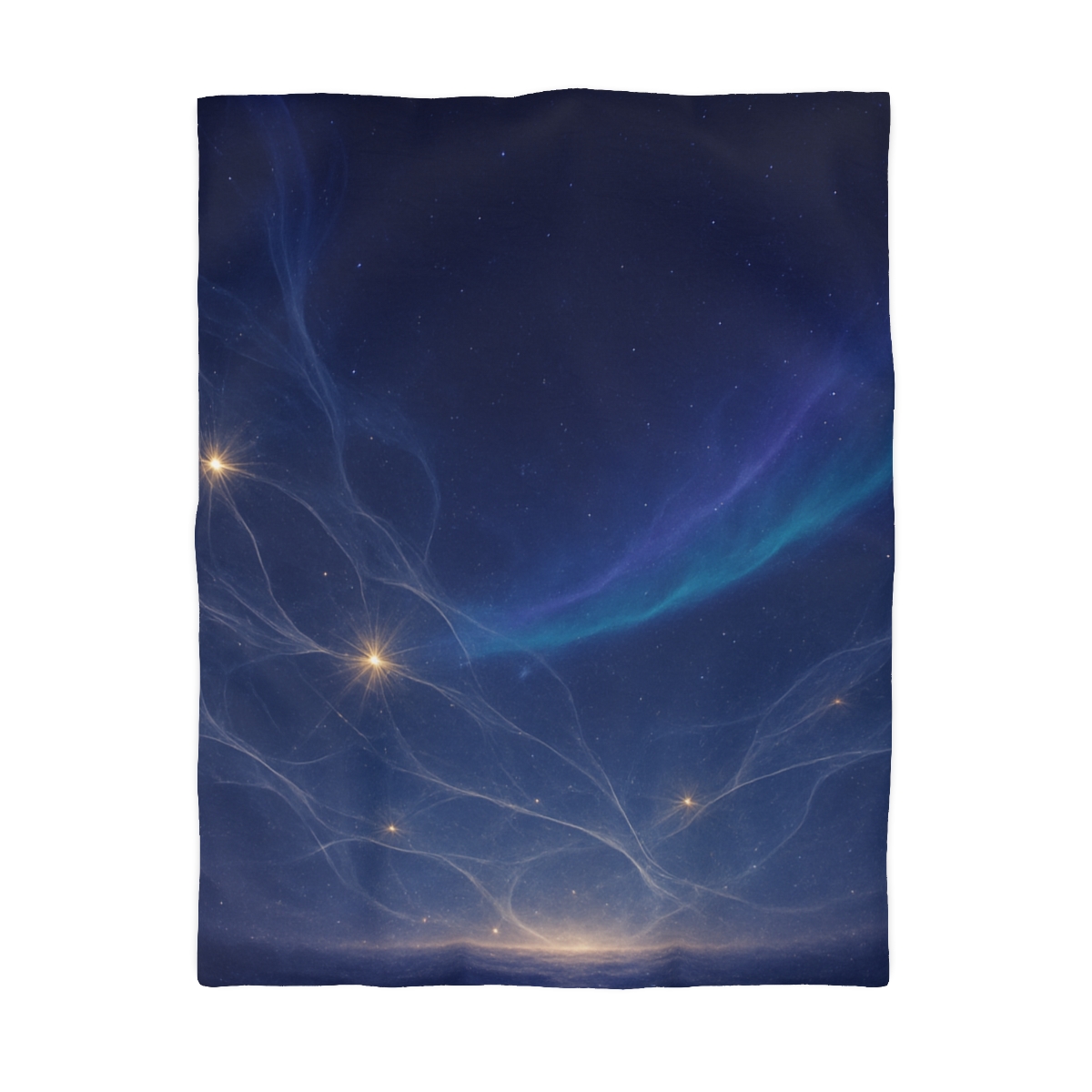 Nebular Lattice Aurora designer printed duvets