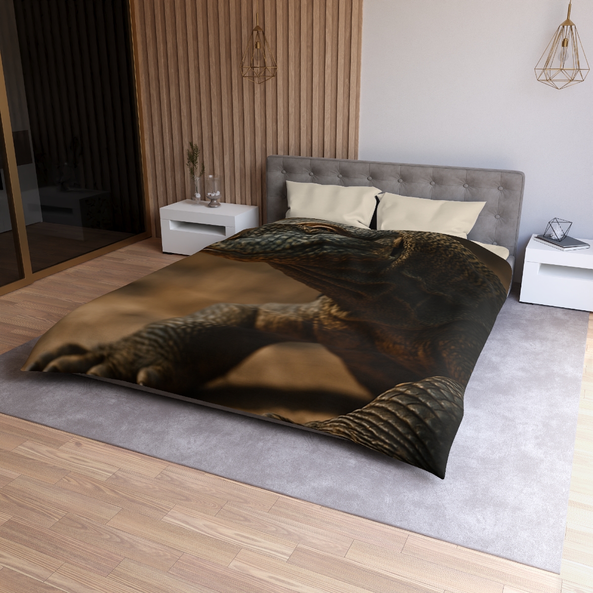 Ancient Sentinel Komodo Dragon personalized bedding duvets