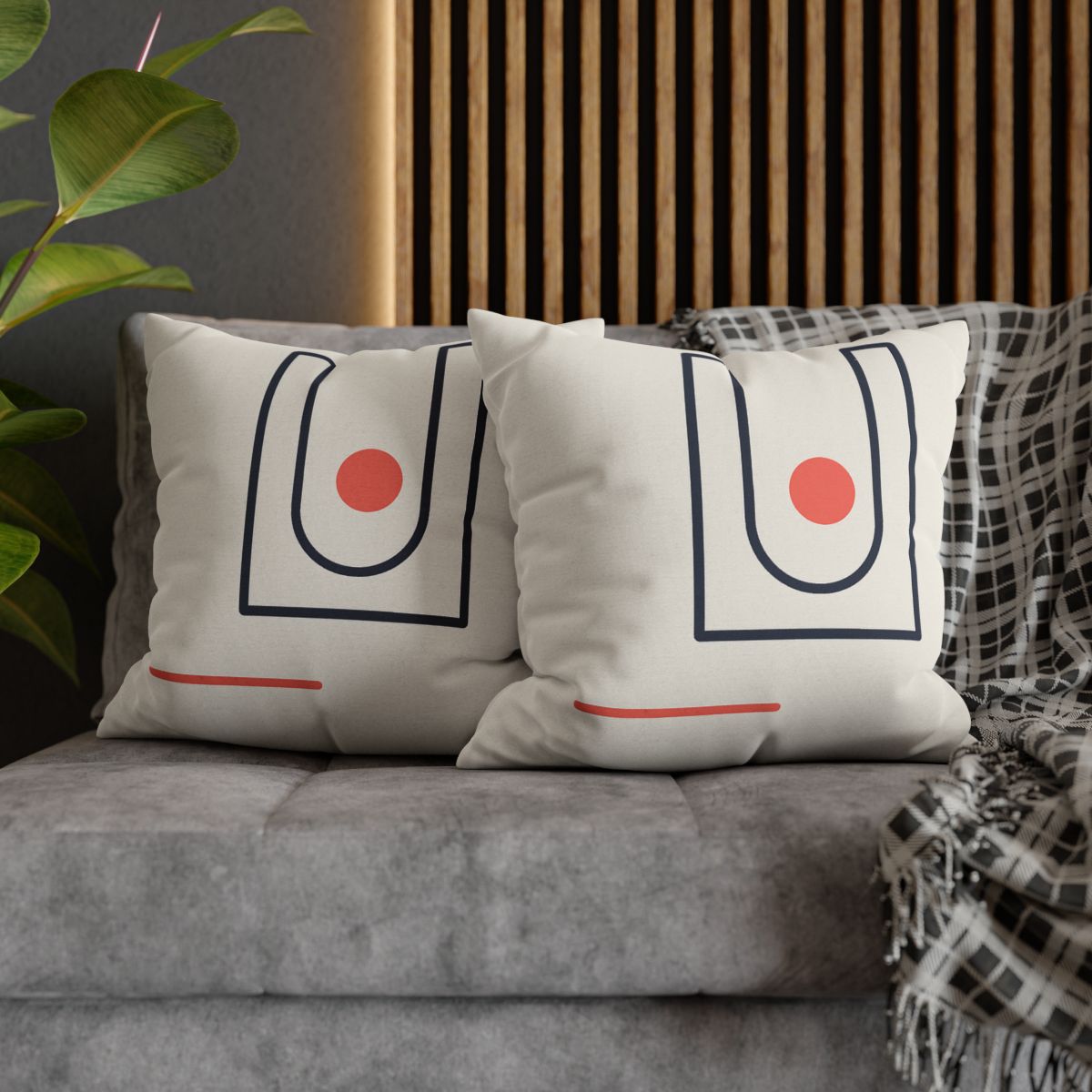 Orbit Gap Rectangles designer print pillow cases