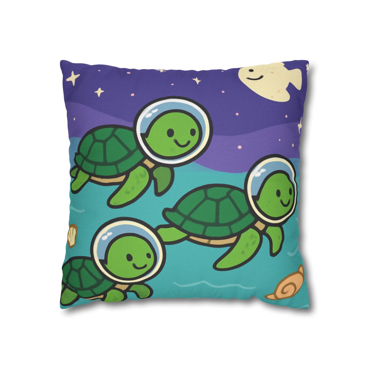 Starry Seas Turtle Team trendy patterned pillow cases