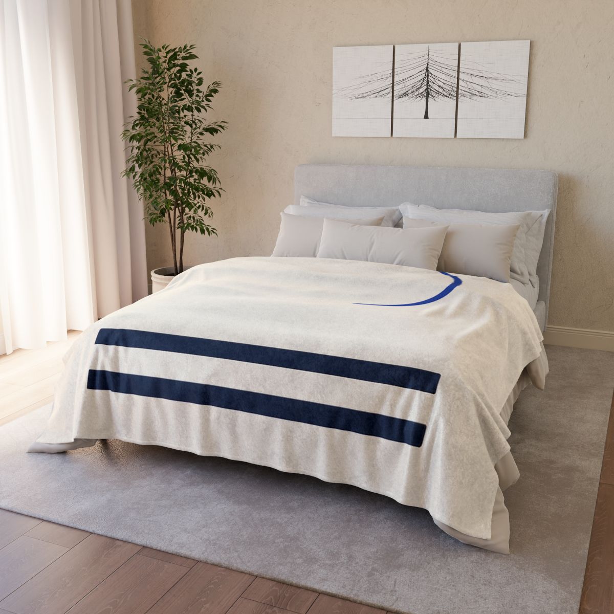 Stepped Bars Under A Crescent trendy patterned blankets