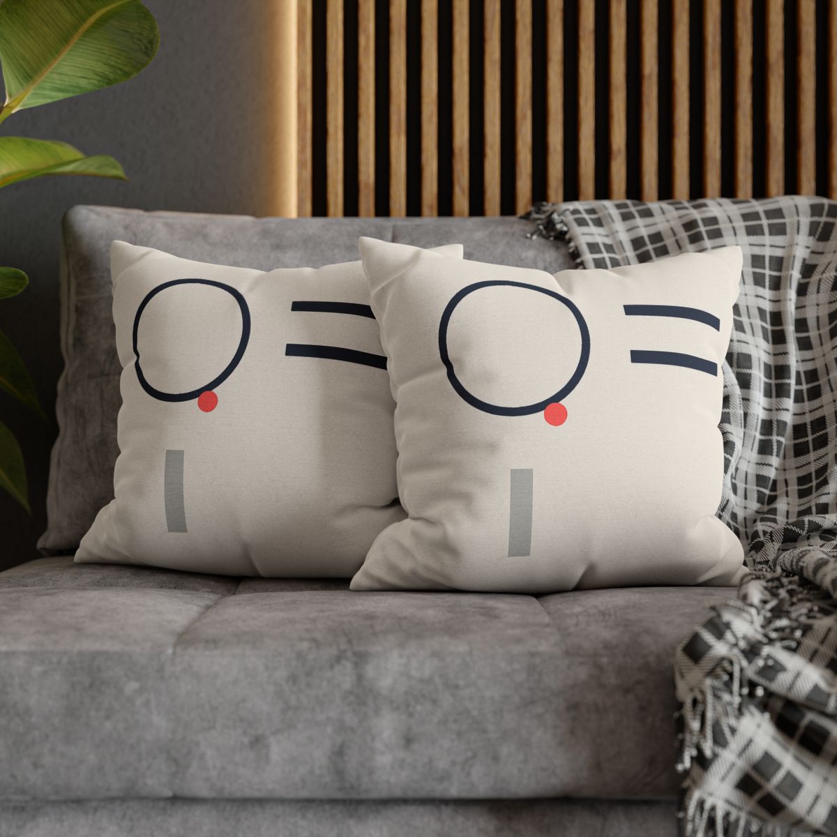 Quiet Orbit With Offset Bars designer print pillow cases