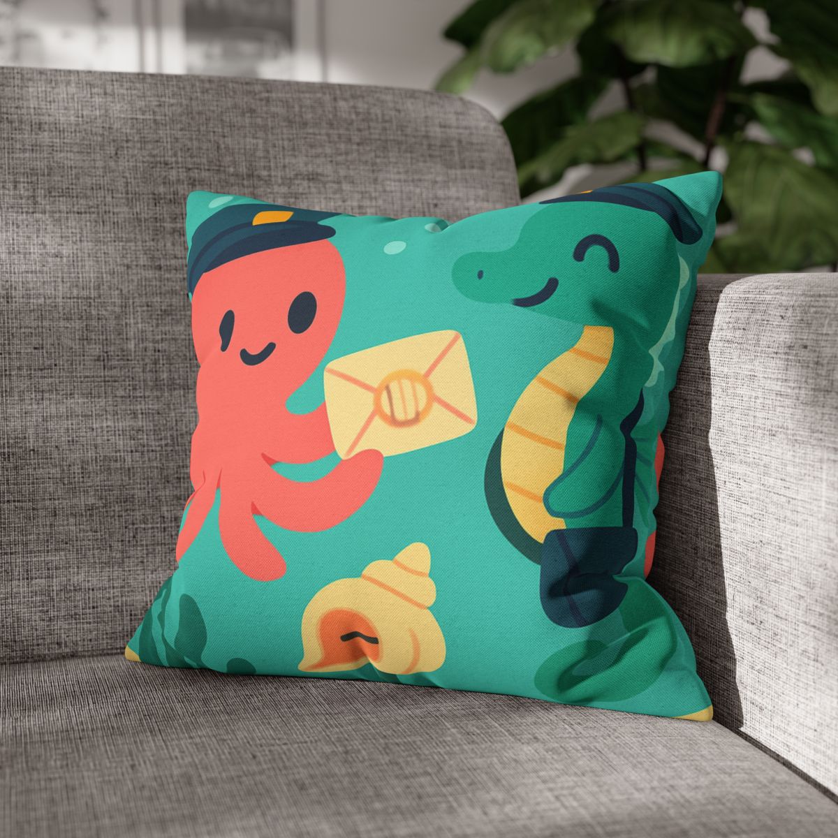 Glow Reef Post Office For Seahorse Mail unique gift pillow cases