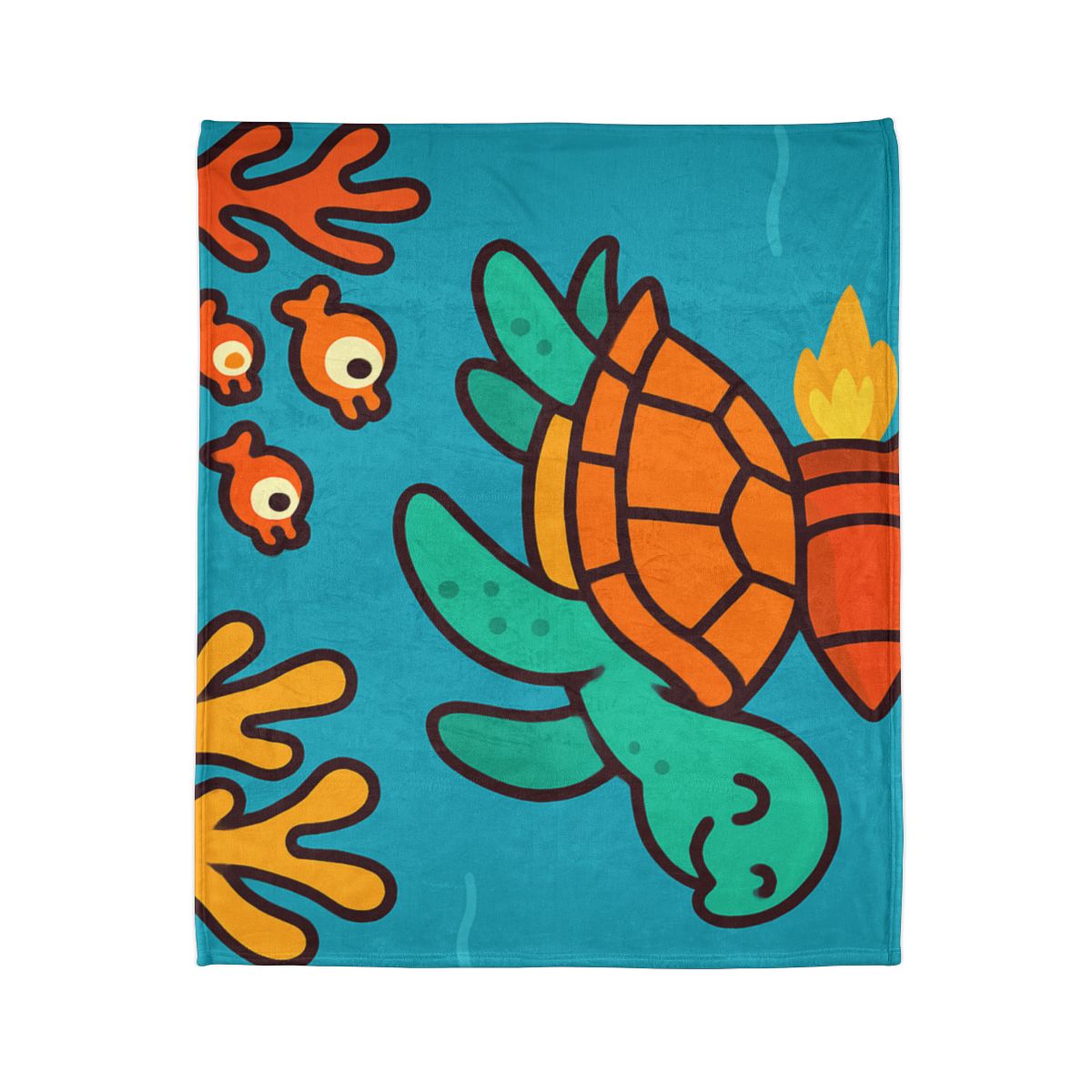 Rocket Powered Turtle Reef custom blankets