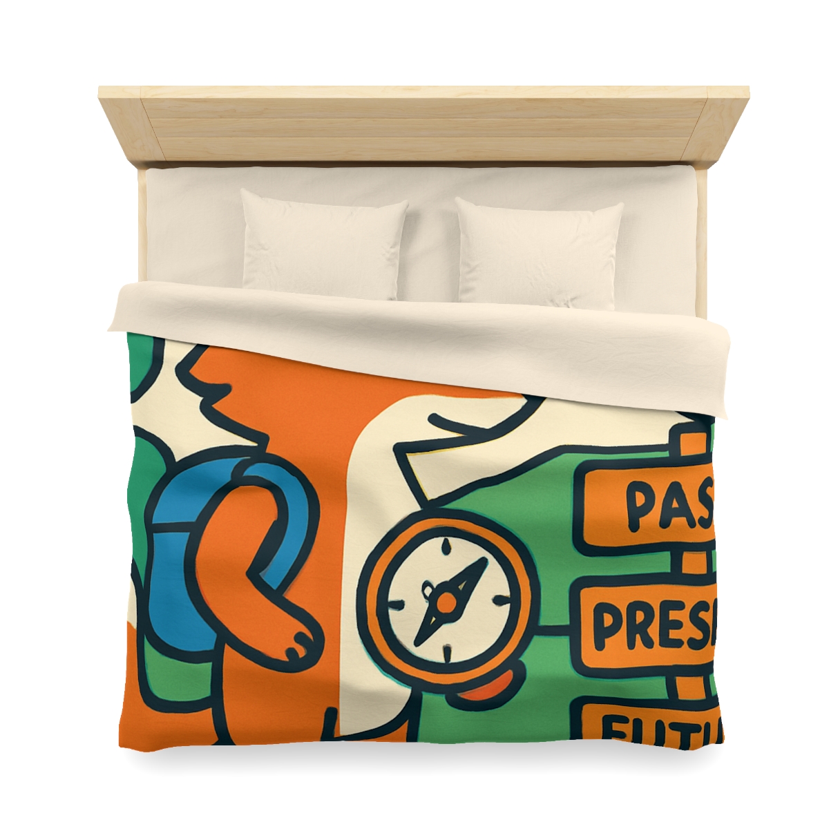 Time Traveling Forest Fox designer printed duvets