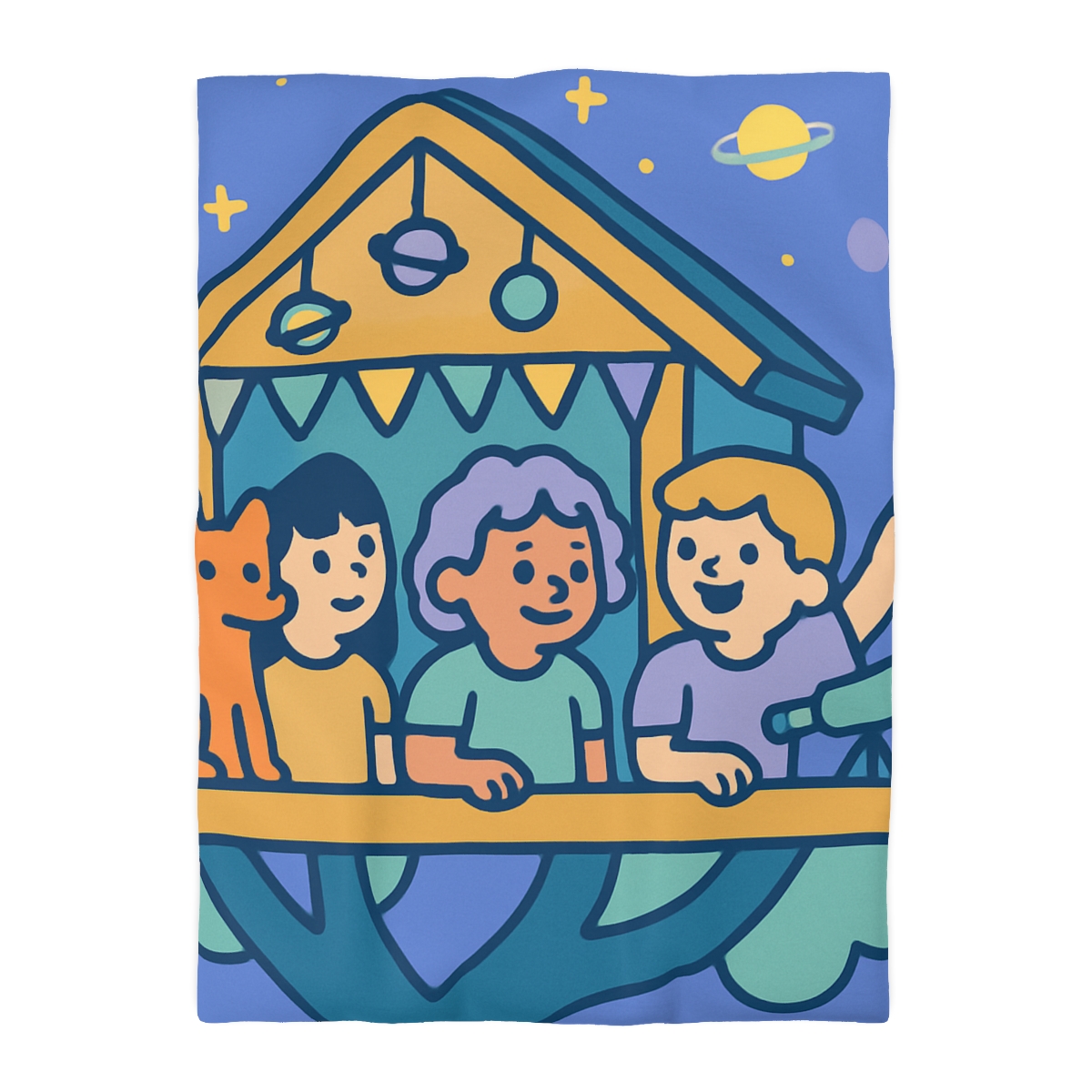 Galaxy Treehouse Explorers stylish duvet covers