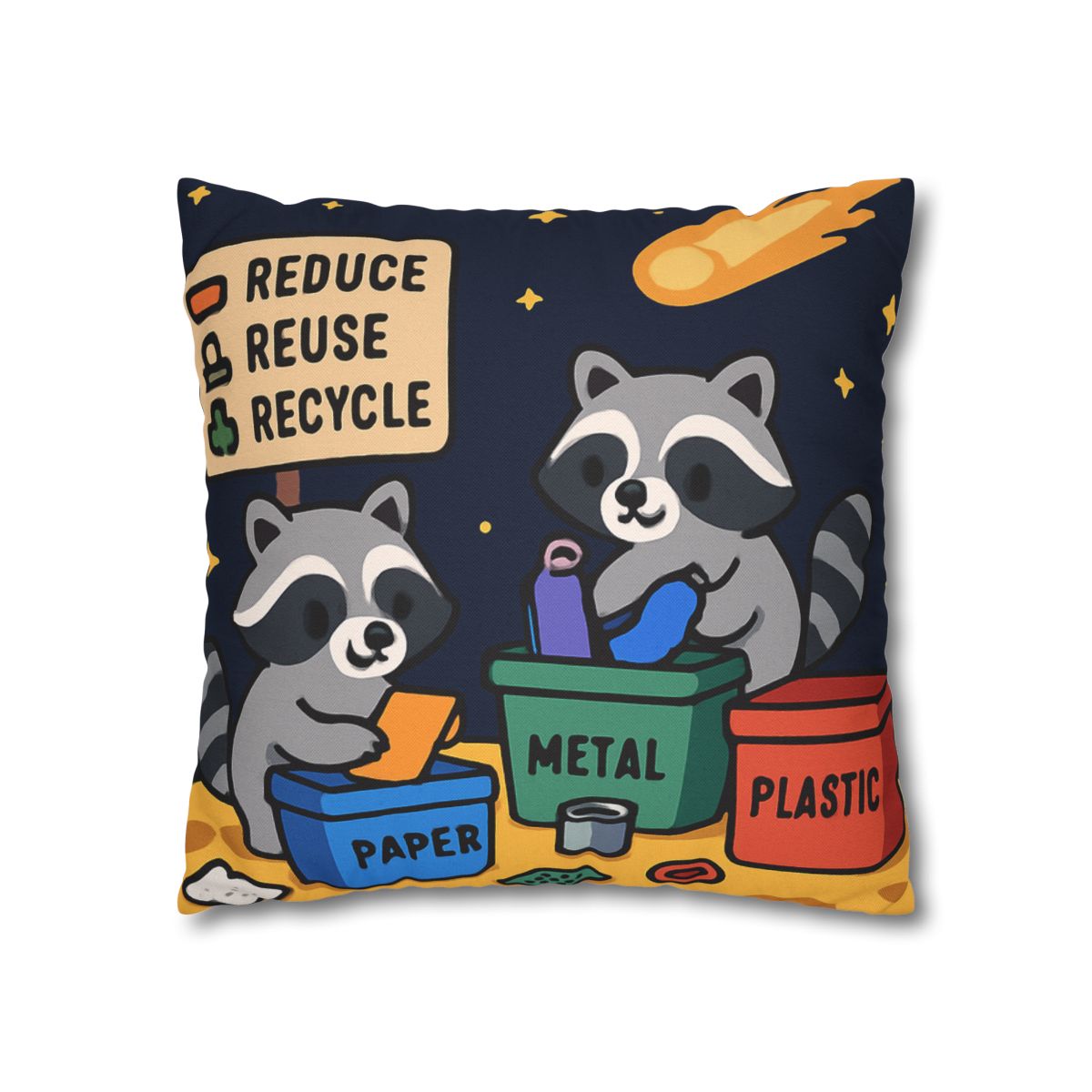 Comet Tail Recycling Rangers trendy patterned pillow cases