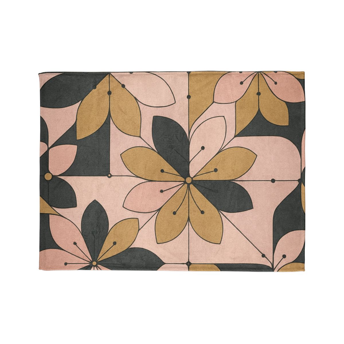 Petal Circuit Mosaic personalized cozy blankets