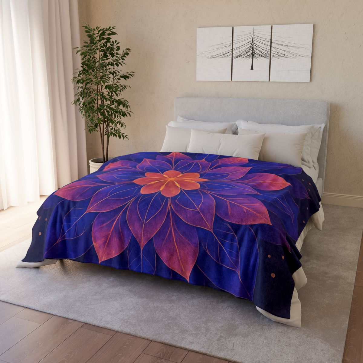 Petal Prism Mandala custom blankets