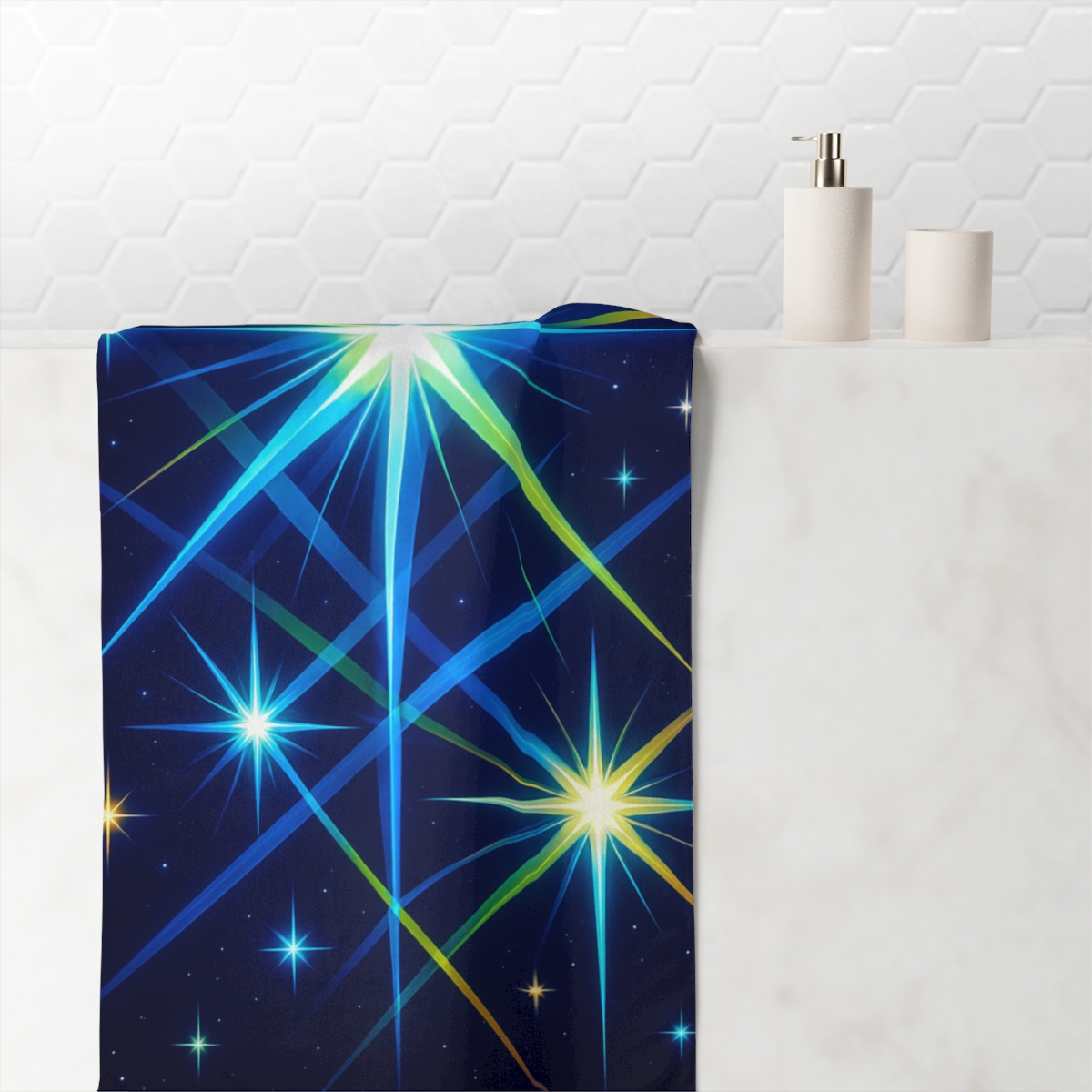 Starburst Lattice Bloom comfortable face towels