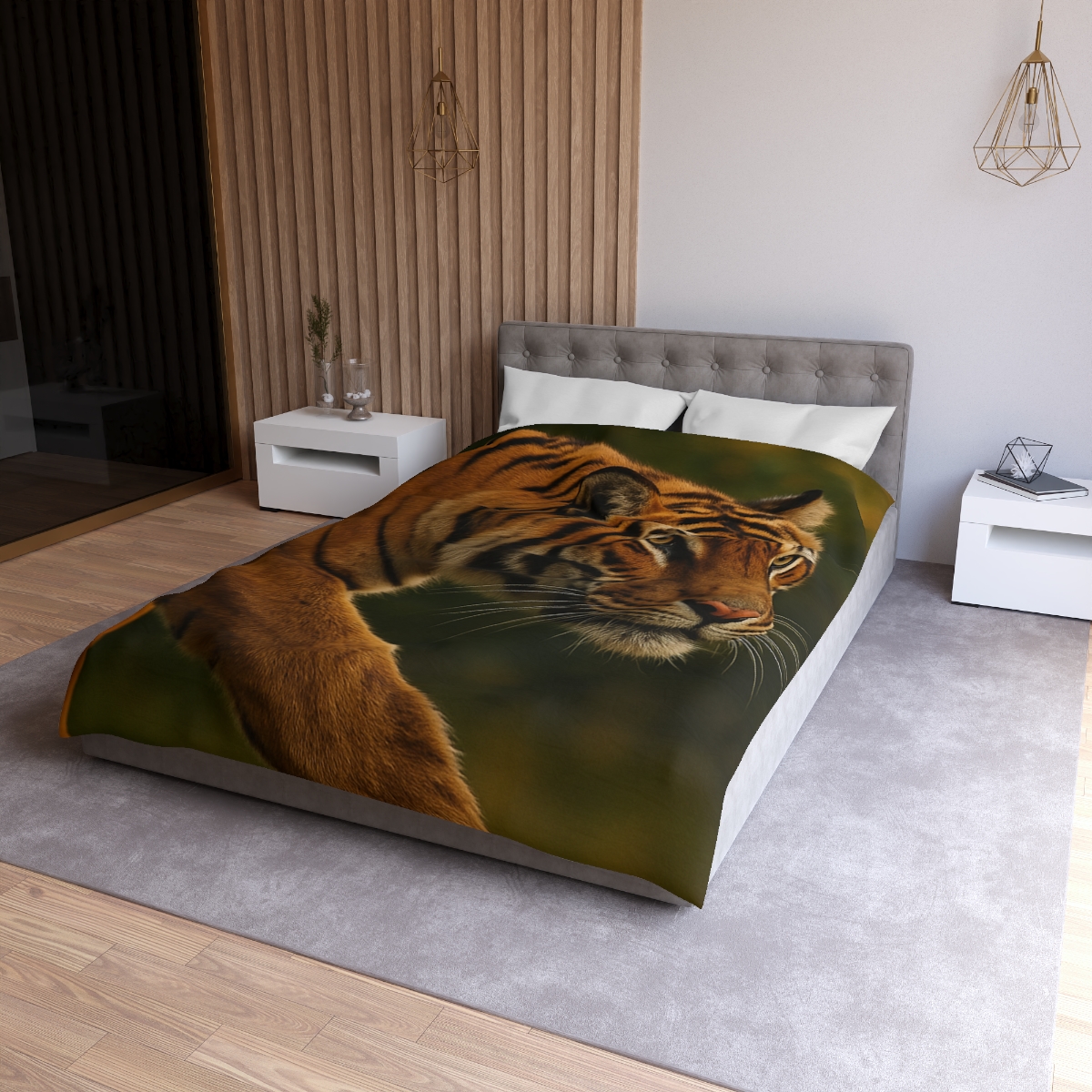 Forest Stalker Bengal Tiger unique patterned duvets