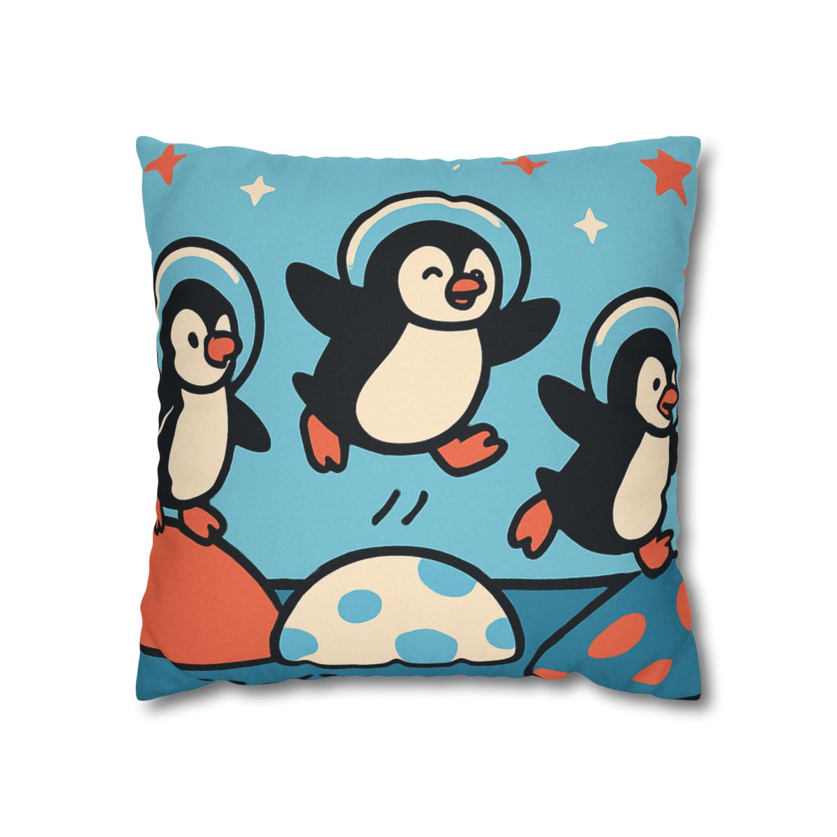 Planet Hopper Penguins trendy patterned pillow cases
