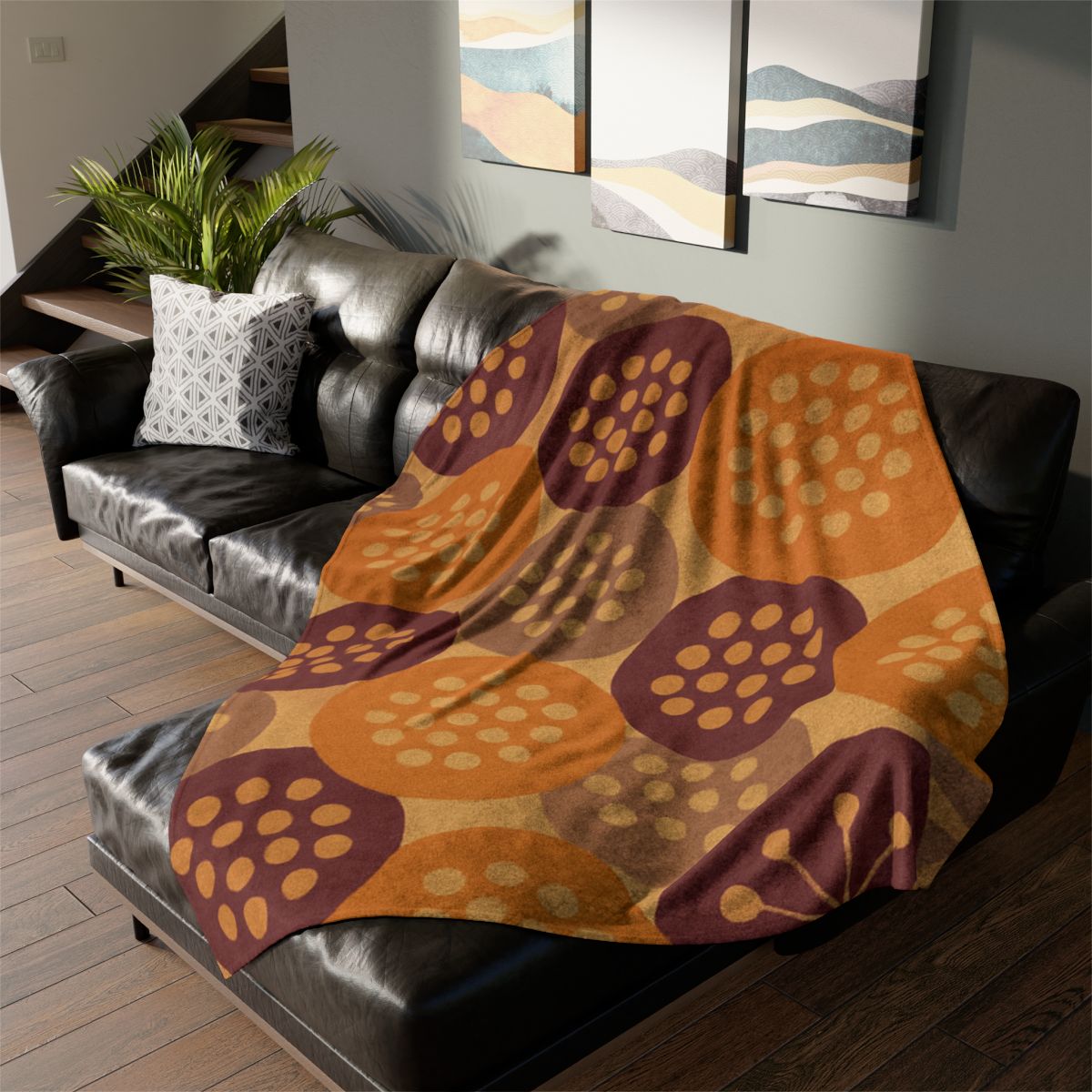 Seed Pod Cluster Mosaic custom blankets