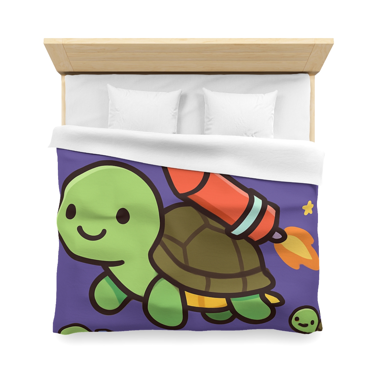 Rocket Powered Turtle Parade designer printed duvets