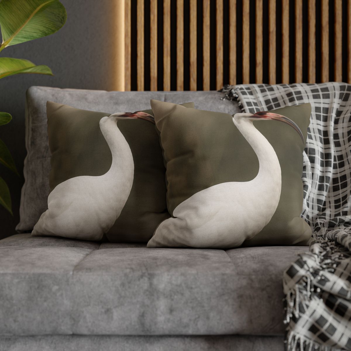 Silver Poise Whooping Crane comfortable bedding pillow covers