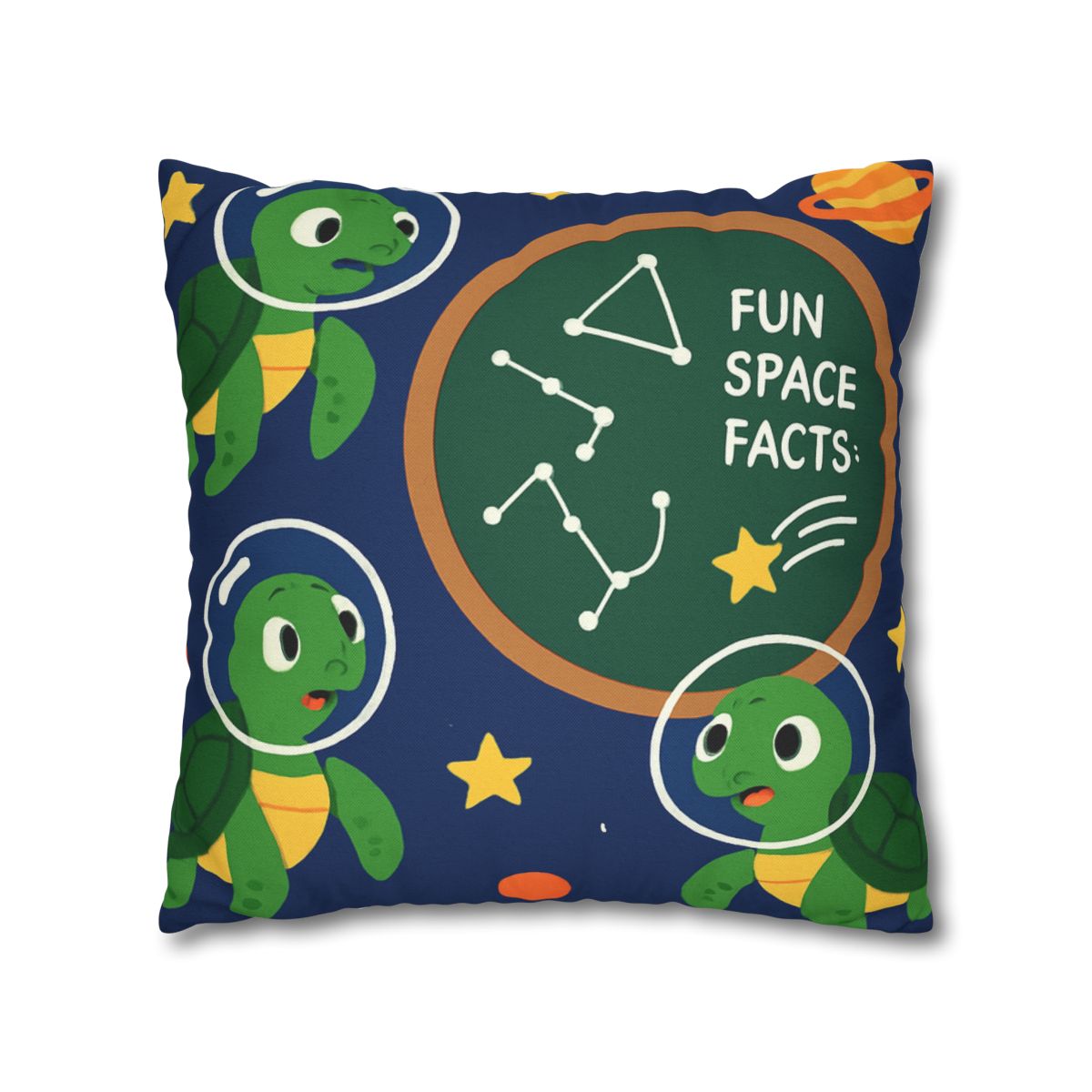 Space School Of Curious Sea Turtles custom pillow cases