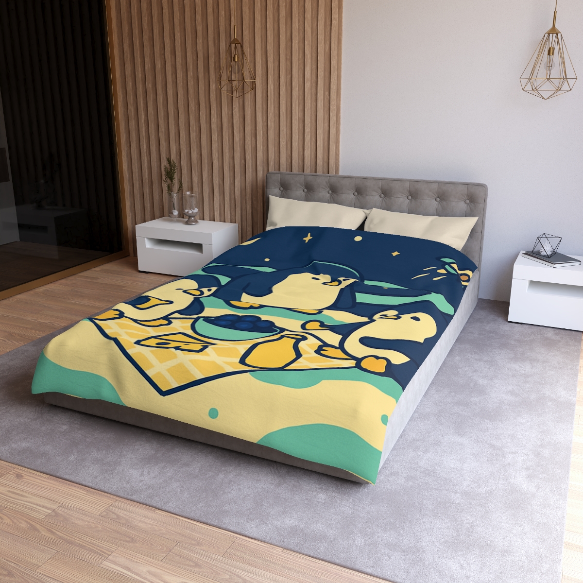 Planet Picnic Penguins stylish duvet covers