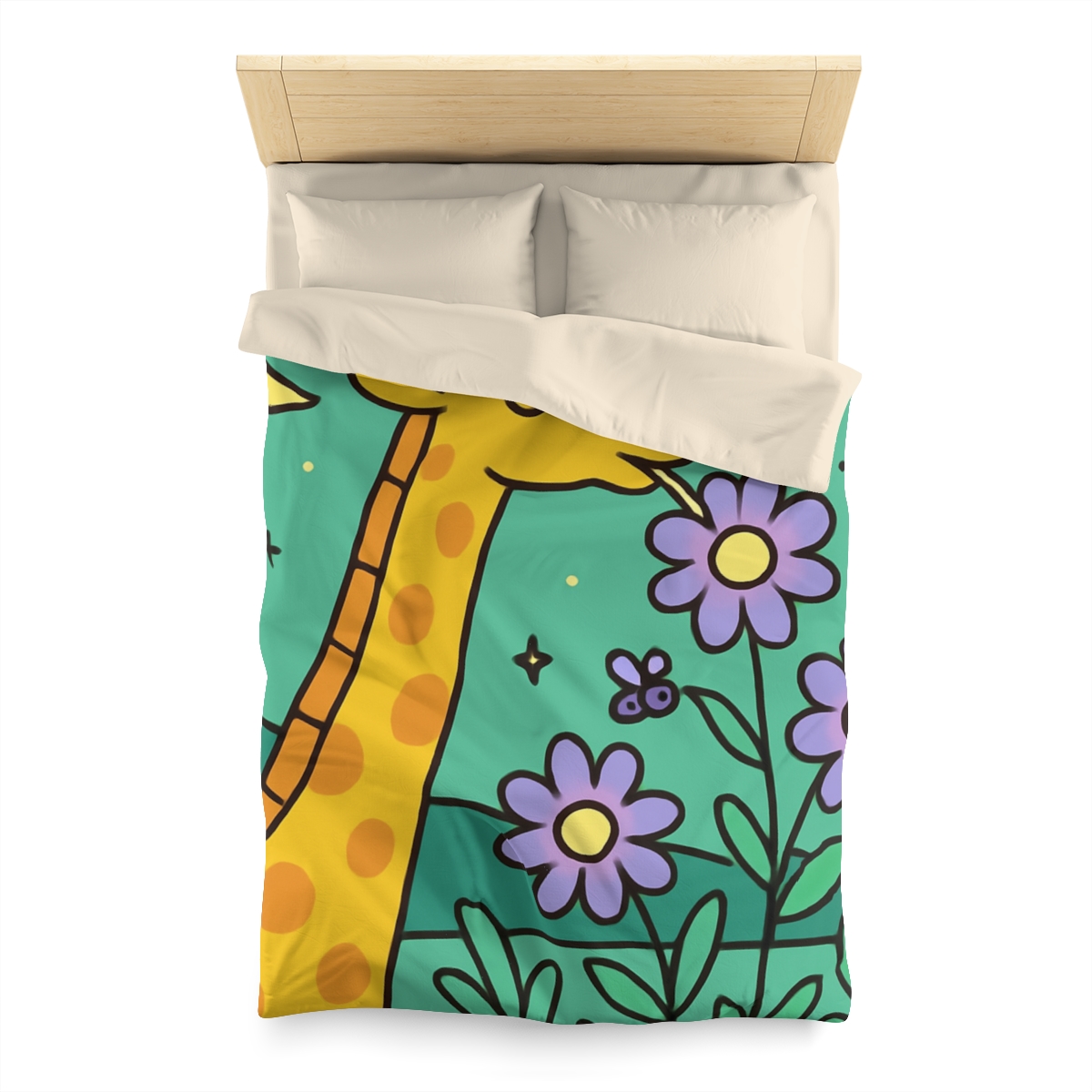 Galactic Garden Giraffe trendy bedroom duvets