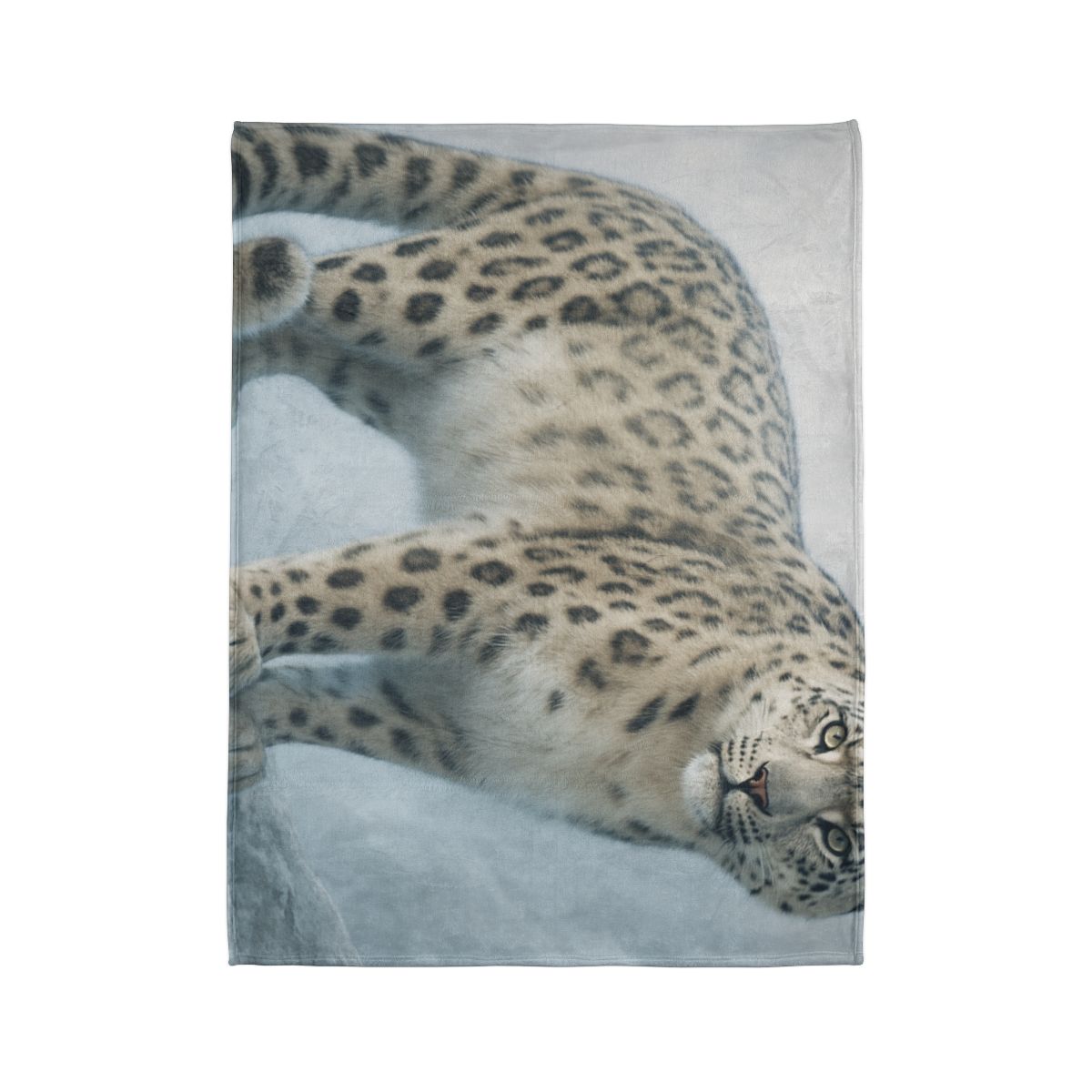Frost Summit Snow Leopard decorative home blankets