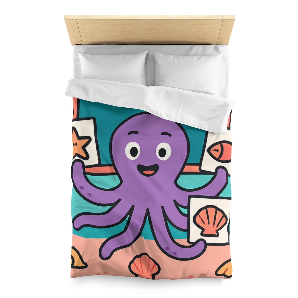 Coral Classroom Octopus soft comforter duvets