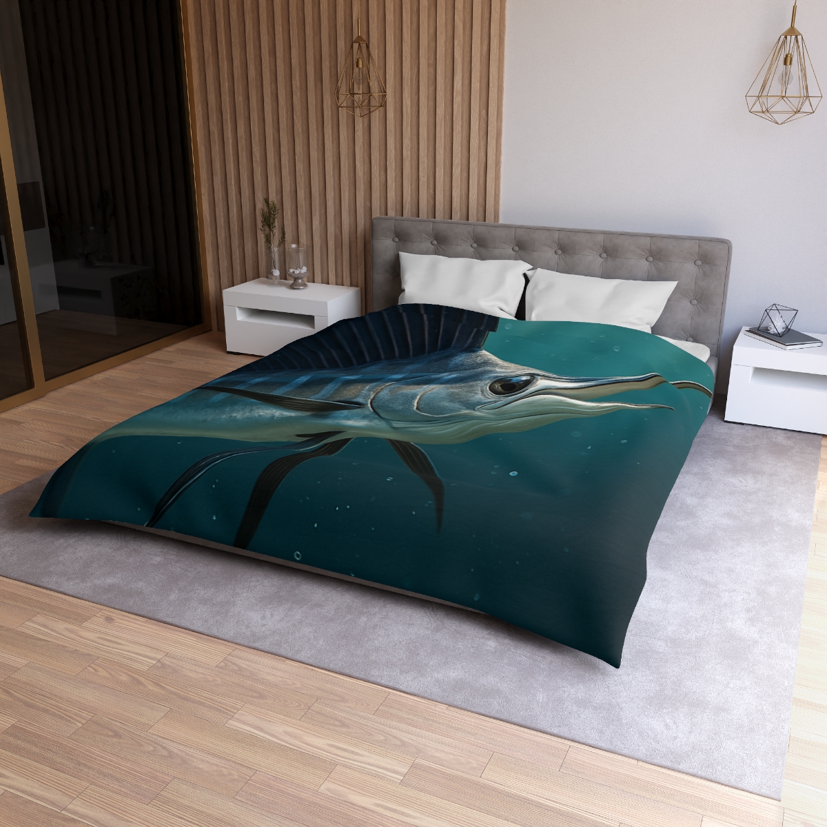 Nebula Flash Sailfish personalized bedding duvets