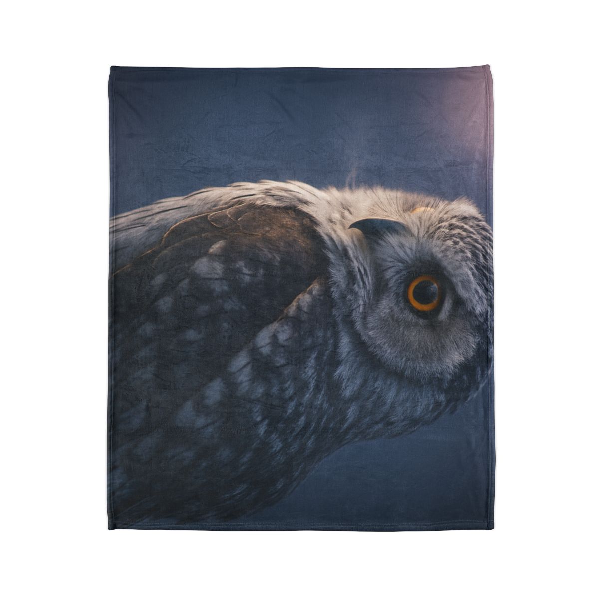 Twilight Watcher Snowy Owl soft fleece blankets