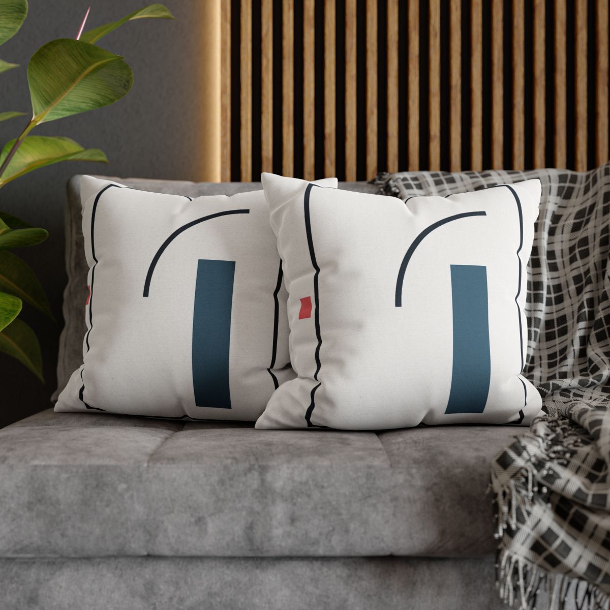 Split Frame With Rising Arc stylish decorative pillowcases