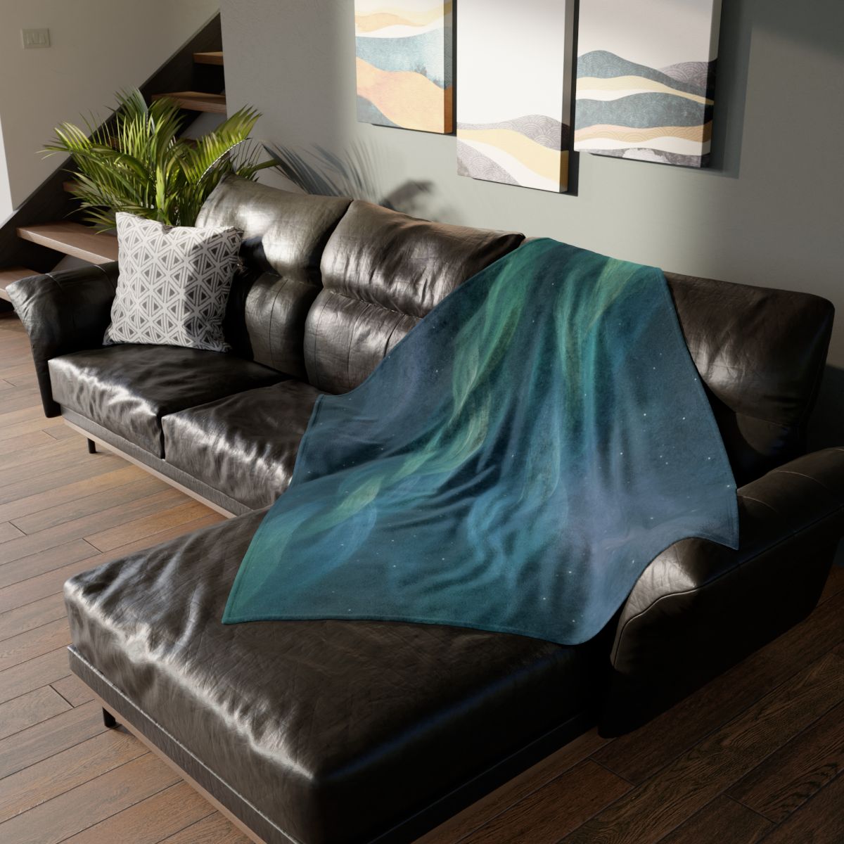 Auroral Nebula Weave stylish throw blankets