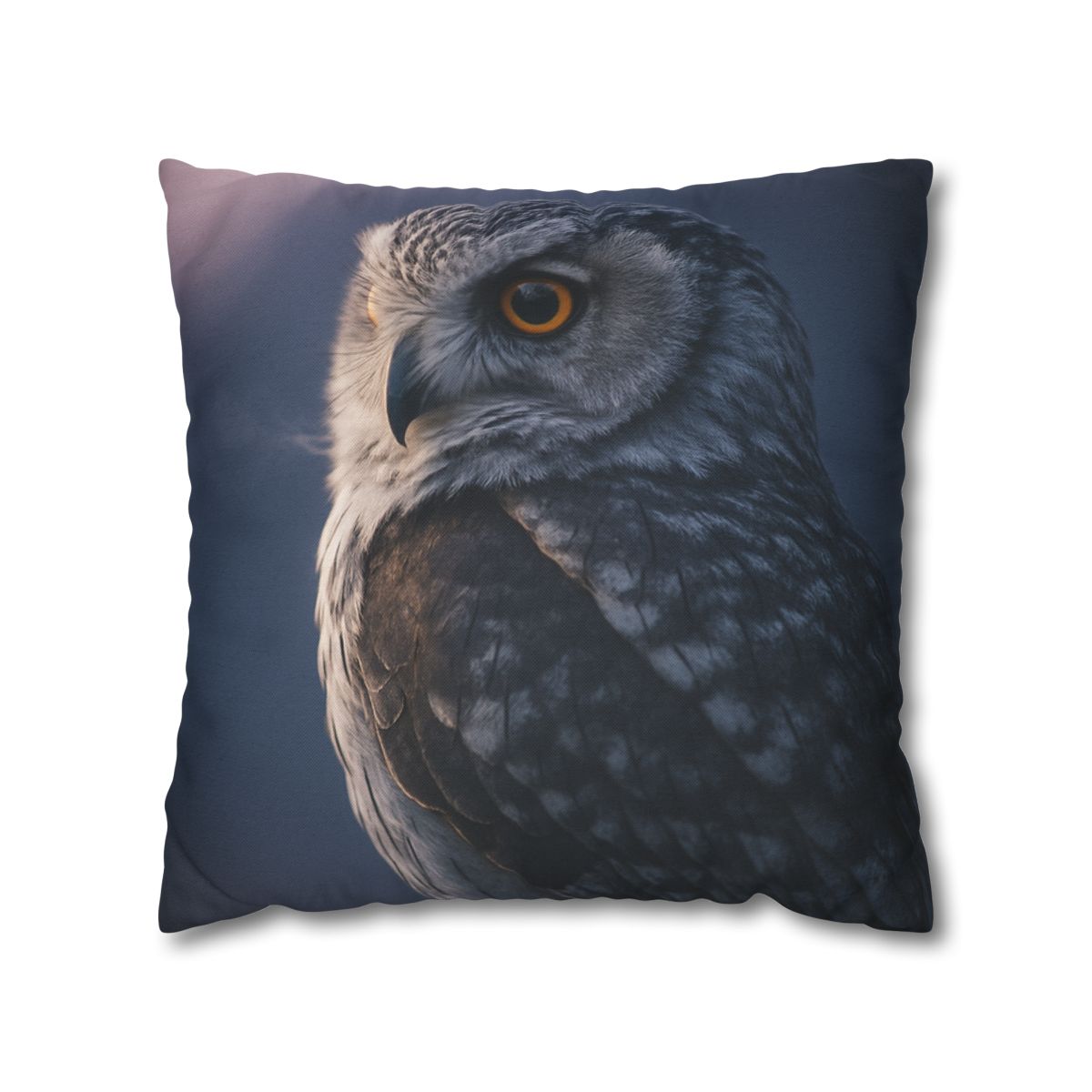 Twilight Watcher Snowy Owl designer print pillow cases