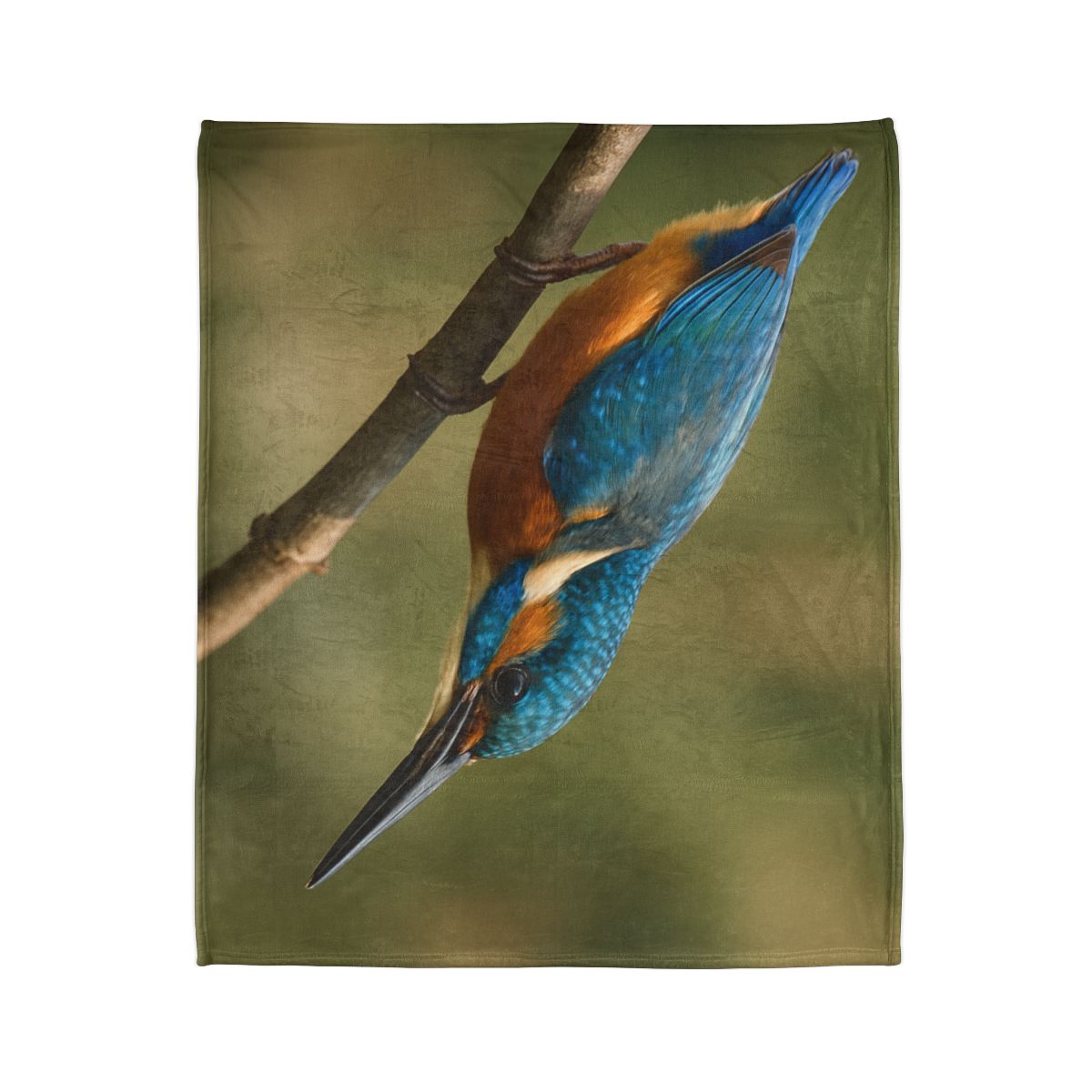 Kingfisher Sapphire Dive soft fleece blankets