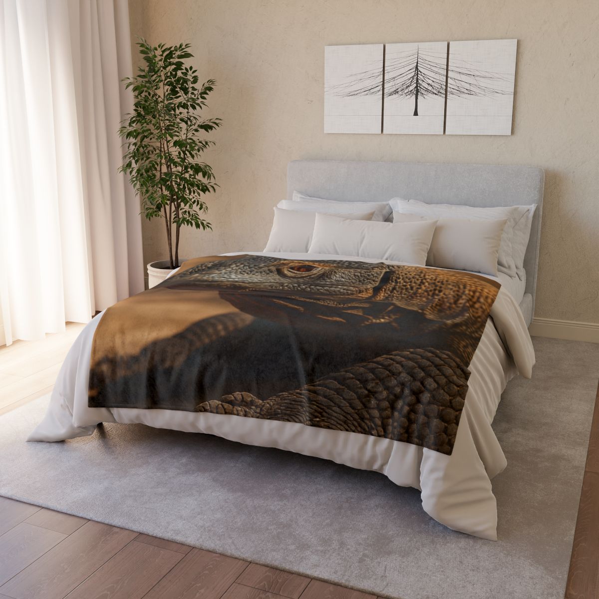 Ancient Scale Komodo Dragon unique gift blankets