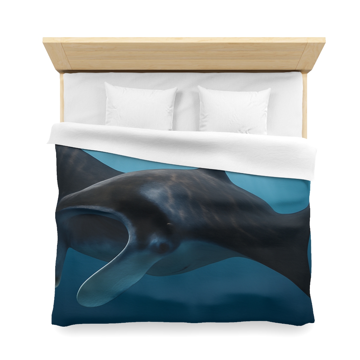 Sunlit Drift Manta Ray personalized bedding duvets