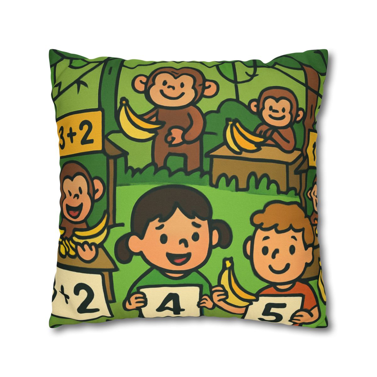 Jungle Math Monkey Market stylish decorative pillowcases