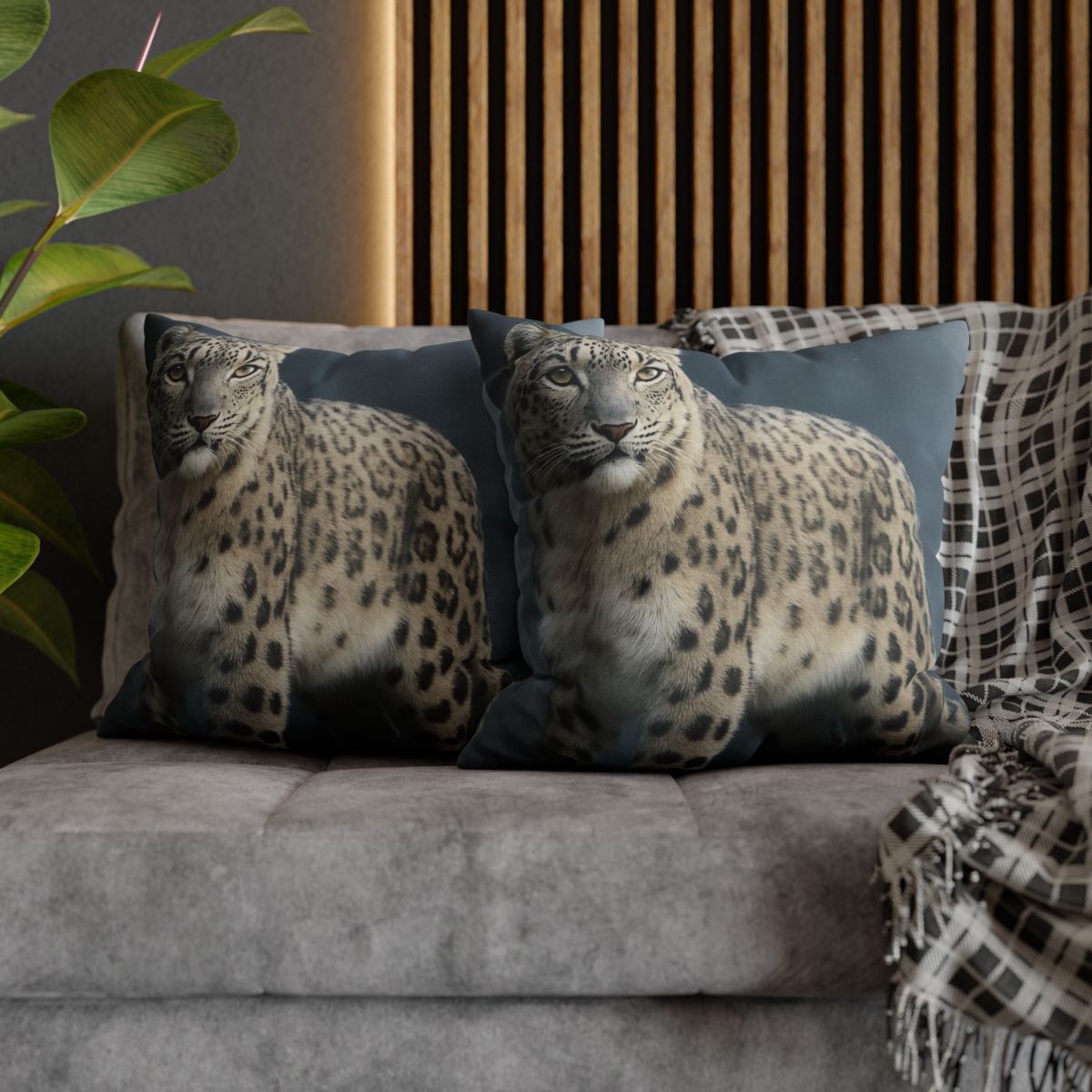 Aurora Gaze Snow Leopard trendy patterned pillow cases