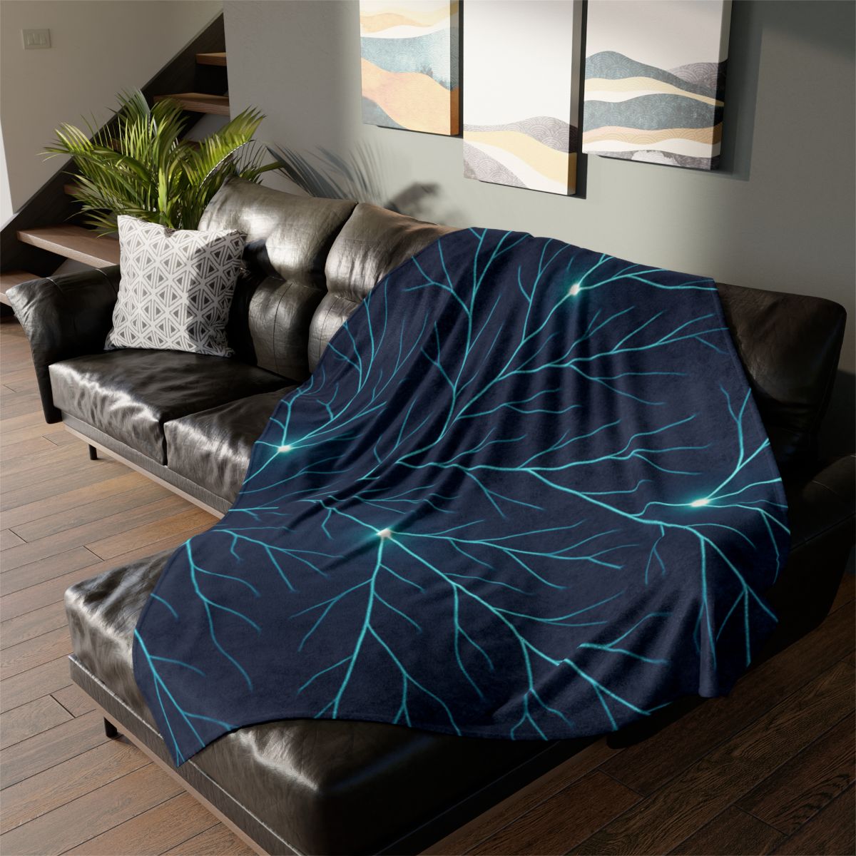 Luminous Vein Constellation stylish throw blankets