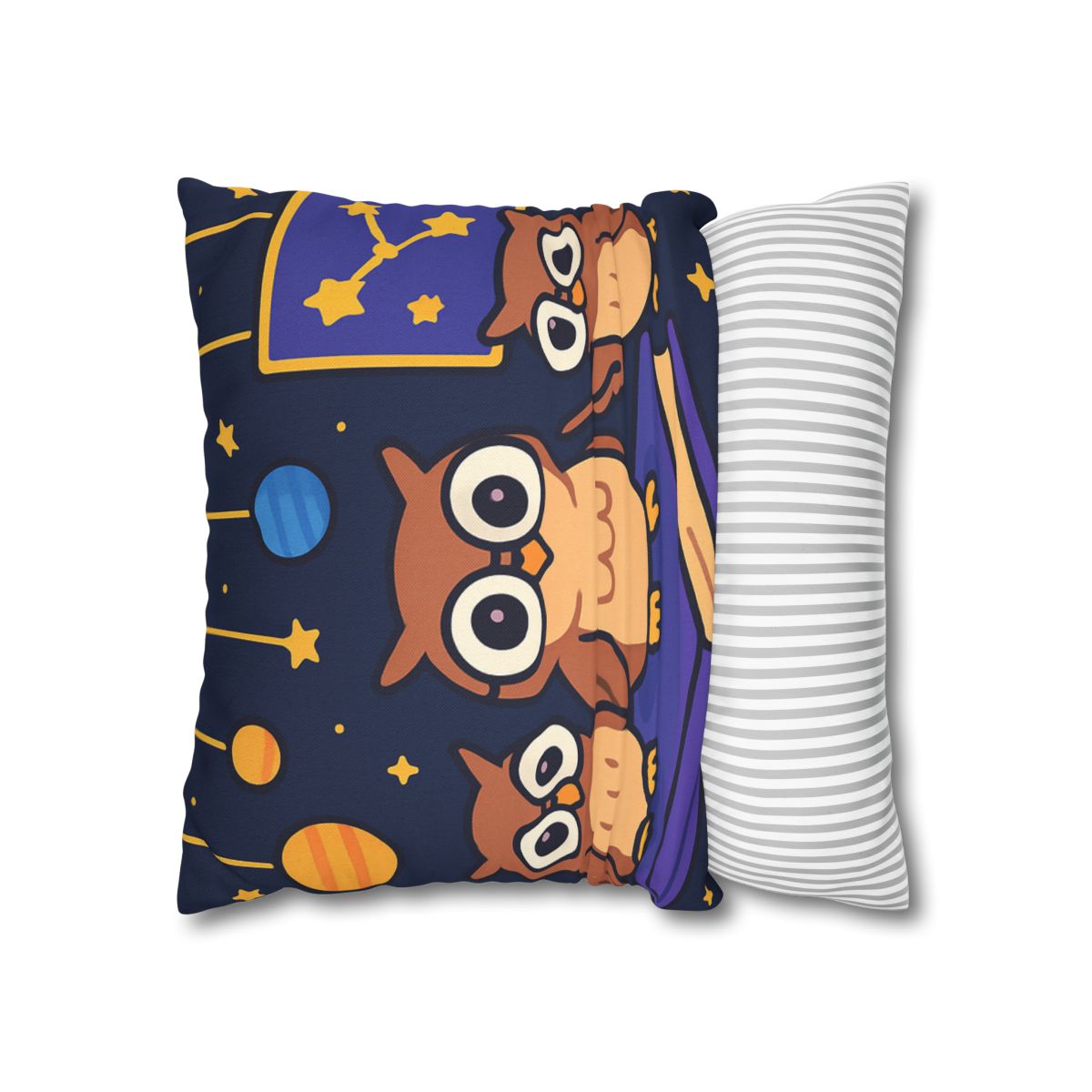 Galaxy Library Of The Wise Owls trendy patterned pillow cases