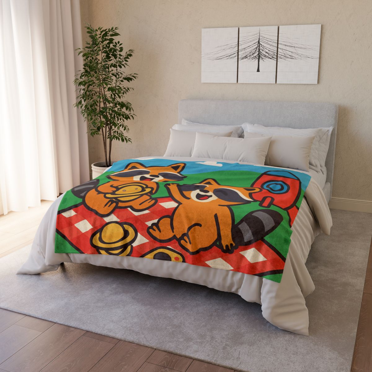 Rocket Racers Picnic decorative home blankets