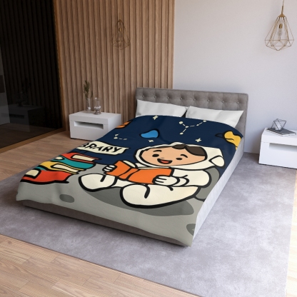 Galaxy Library On The Moon unique patterned duvets