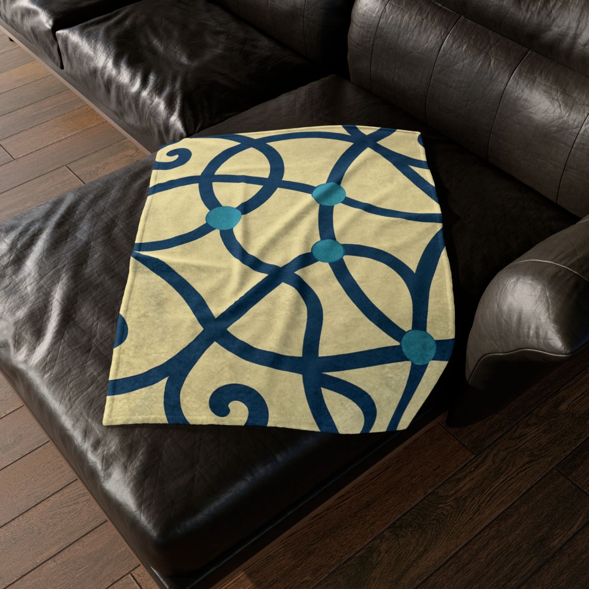 Tendril Ribbon Network designer printed blankets