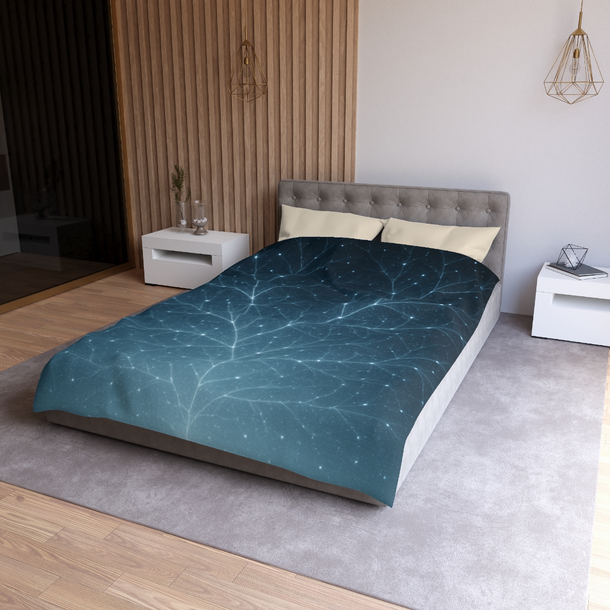 Starlit Fractal Canopy duvets for gifts