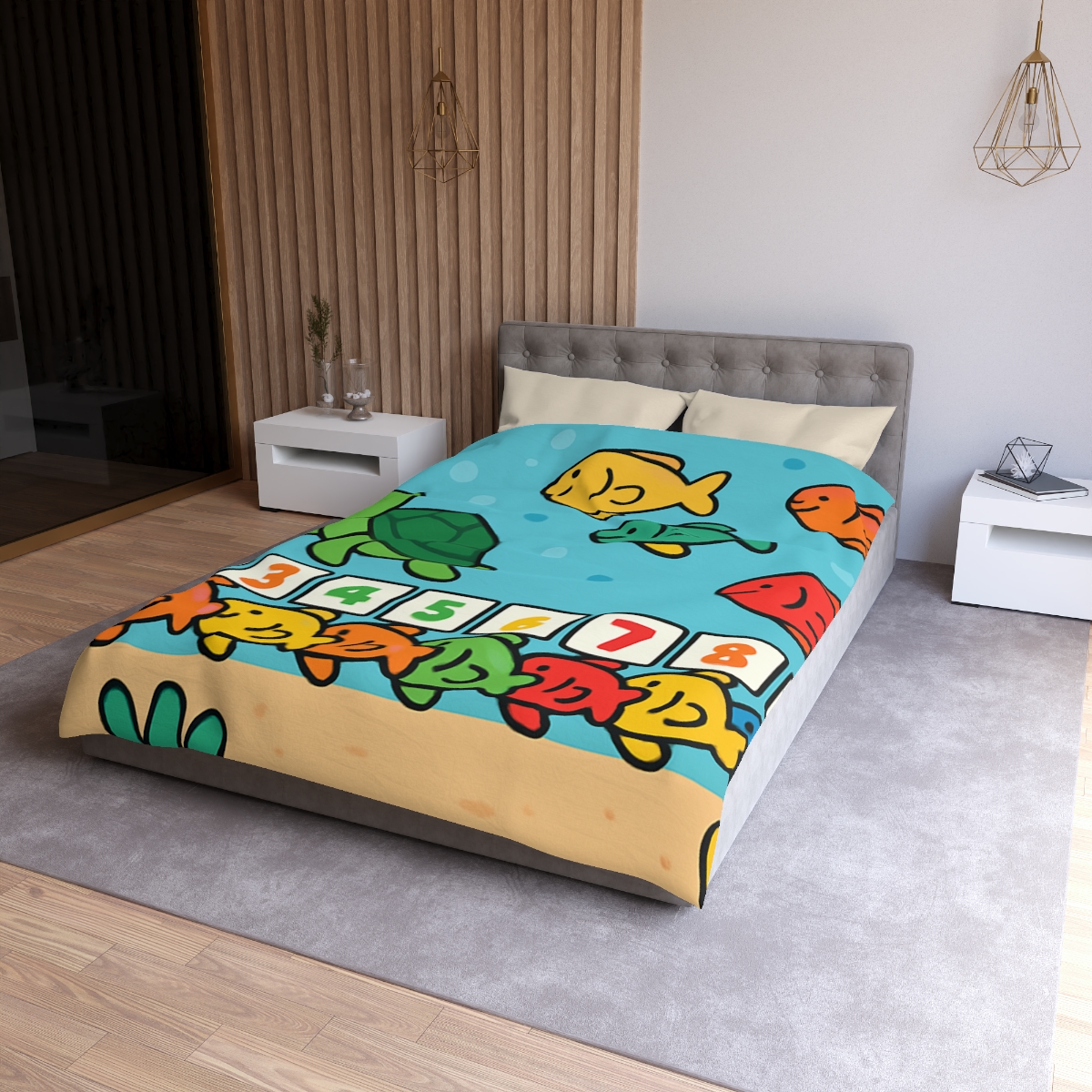 Coral Reef Number Parade warm winter duvets