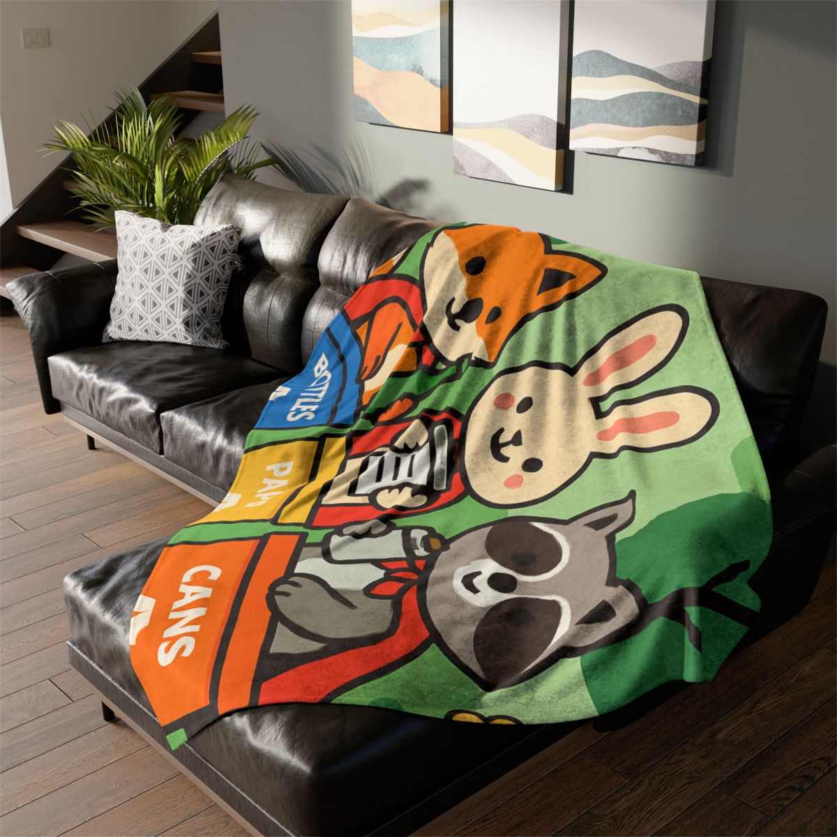 Forest Recycle Rangers stylish throw blankets