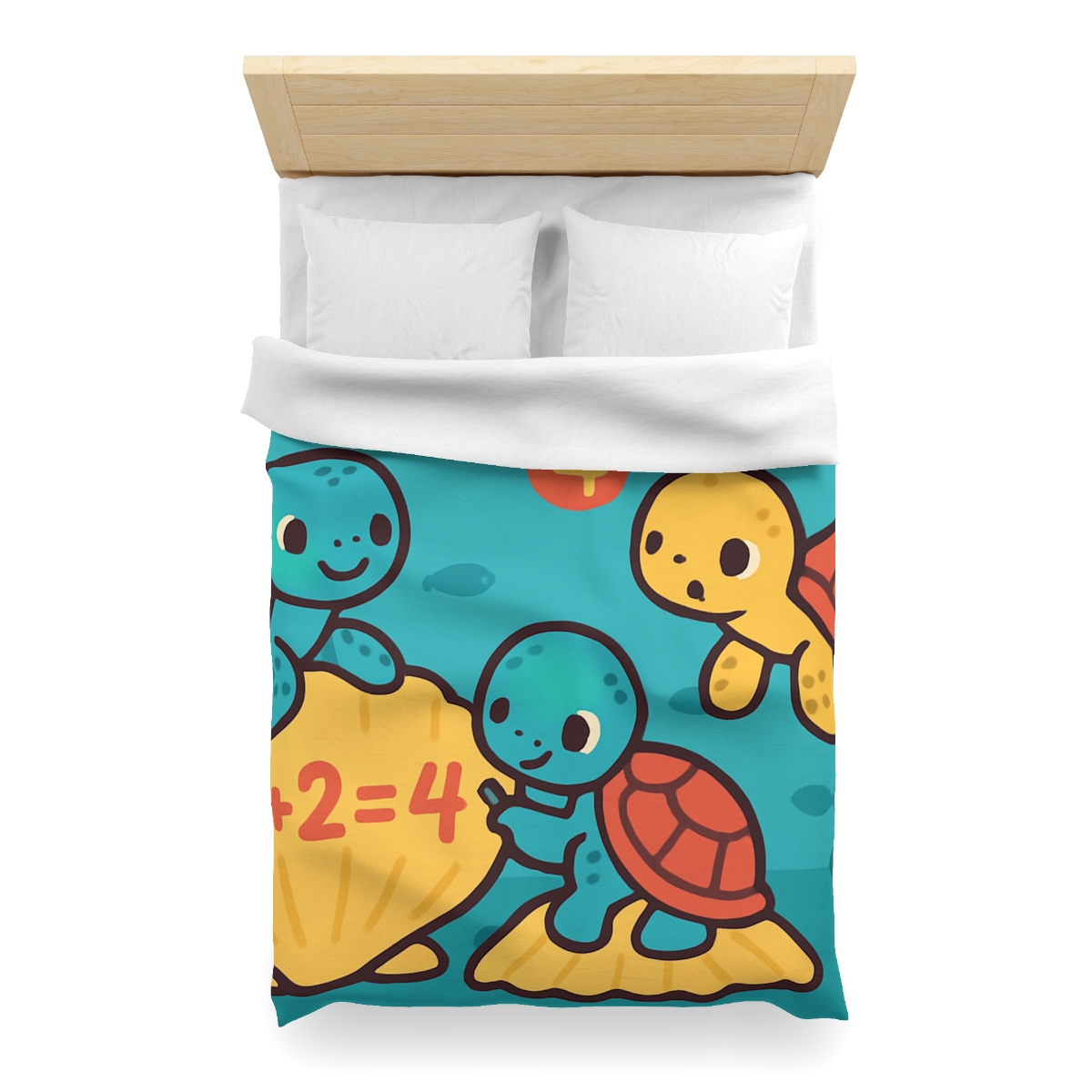 Coral Reef Math Turtles duvets for gifts