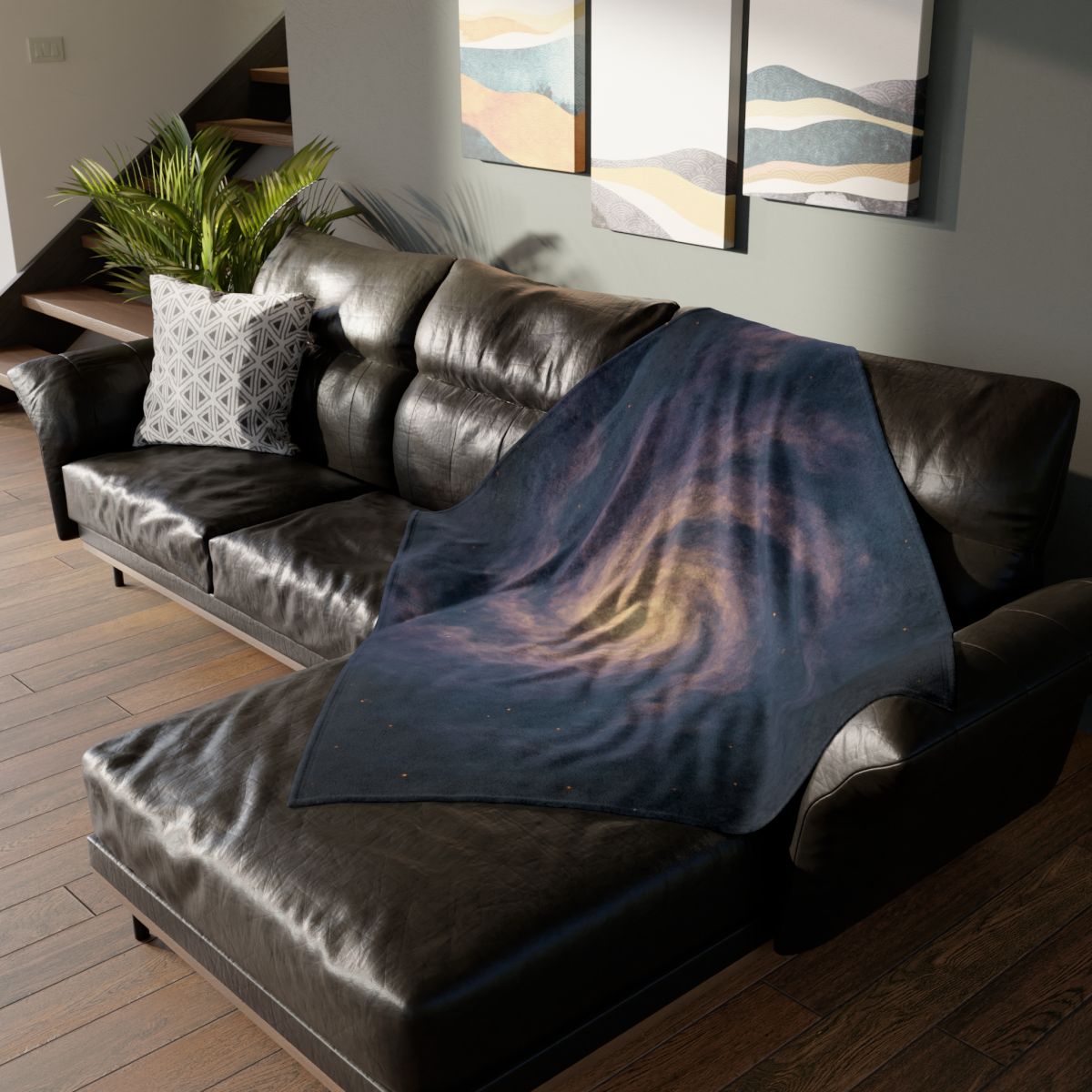 Nebula Spiral Garden stylish throw blankets
